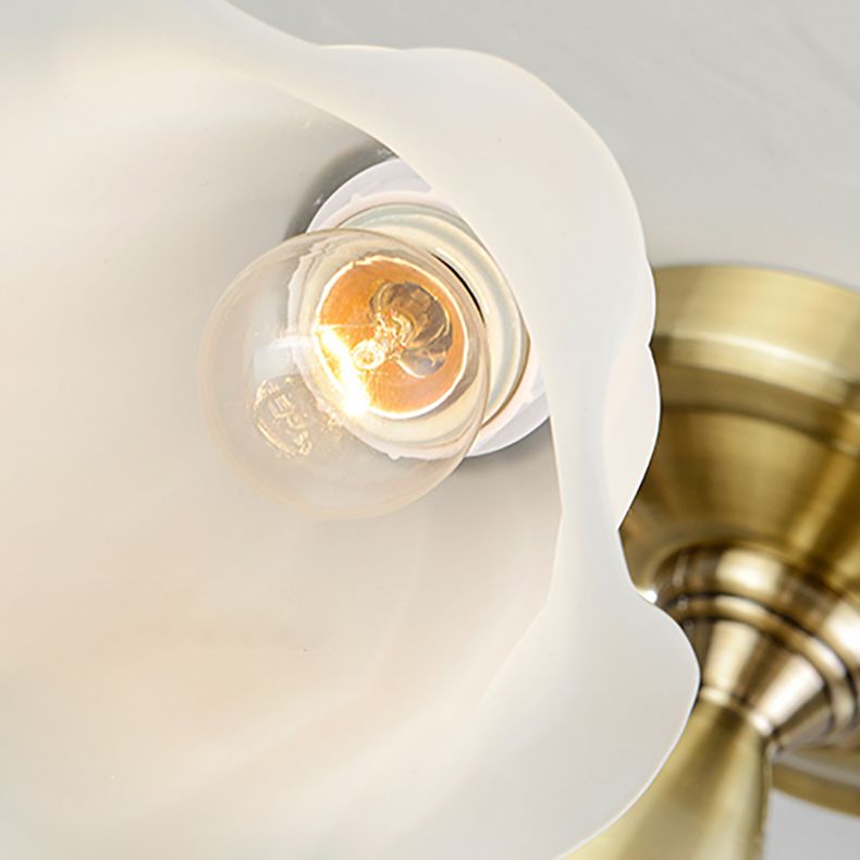Lámpara de techo tradicional retro con pantalla de cristal, luz de montaje empotrado para tienda de ropa