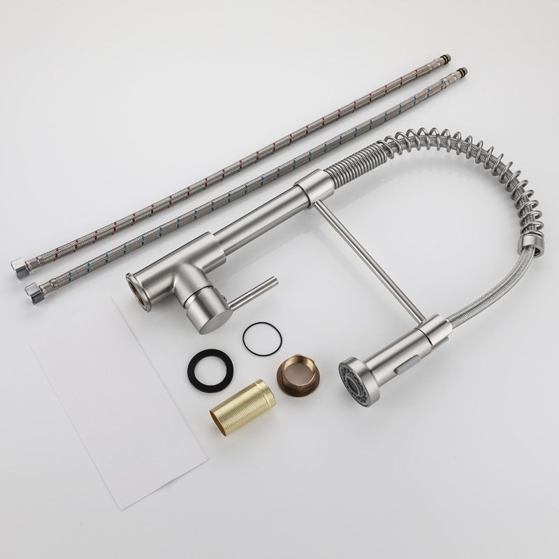 Modern Farmhouse Kitchen Faucet Pull down Single Handle 304 Stainless Steel Faucet