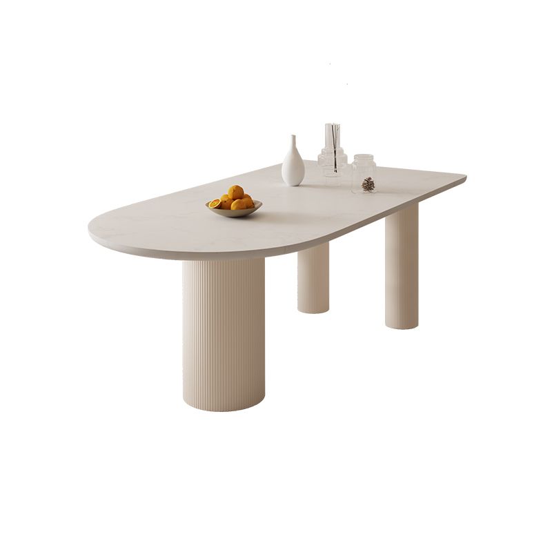 Free Form Table Modern Stone Top Dining Table with 3 Legs for Home