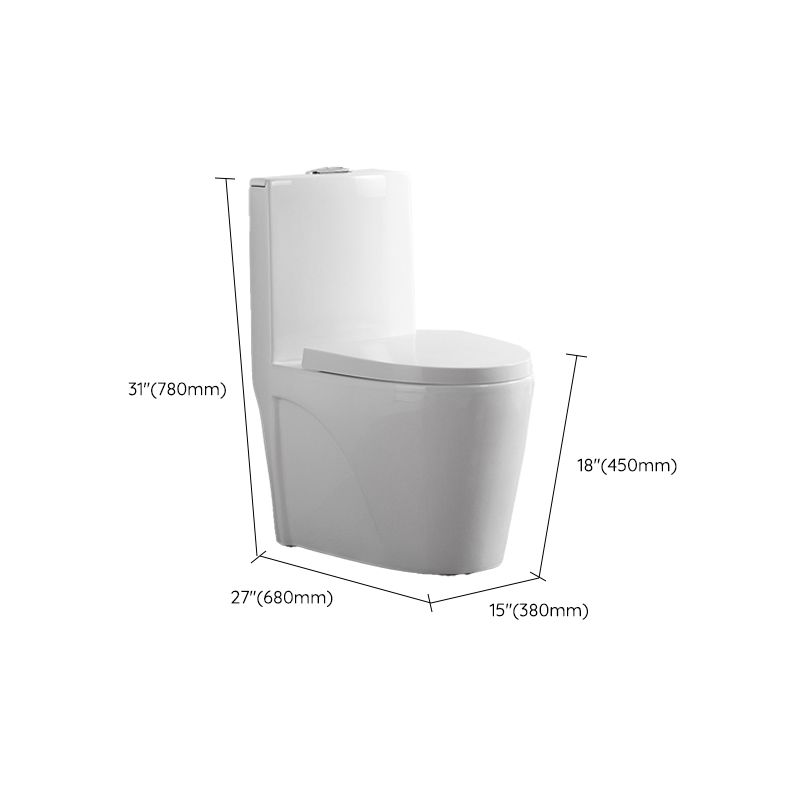 Contemporary One Piece Toilet Bowl Floor Mount White Urine Toilet for Bathroom