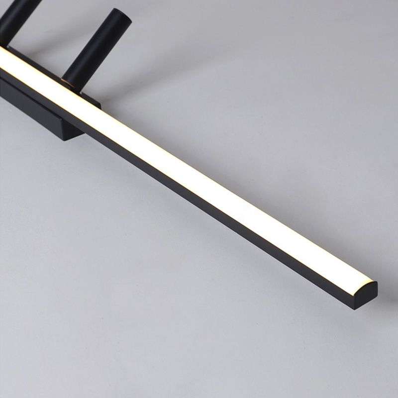 Lámpara de techo LED semi empotrada con forma de tira, accesorio de iluminación para sala de estar