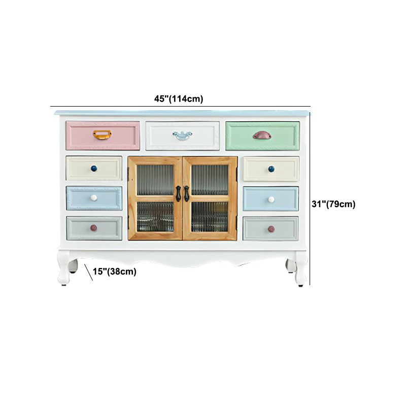 Nautical Engineered Wood Storage Chest Bedroom Chest with Drawers