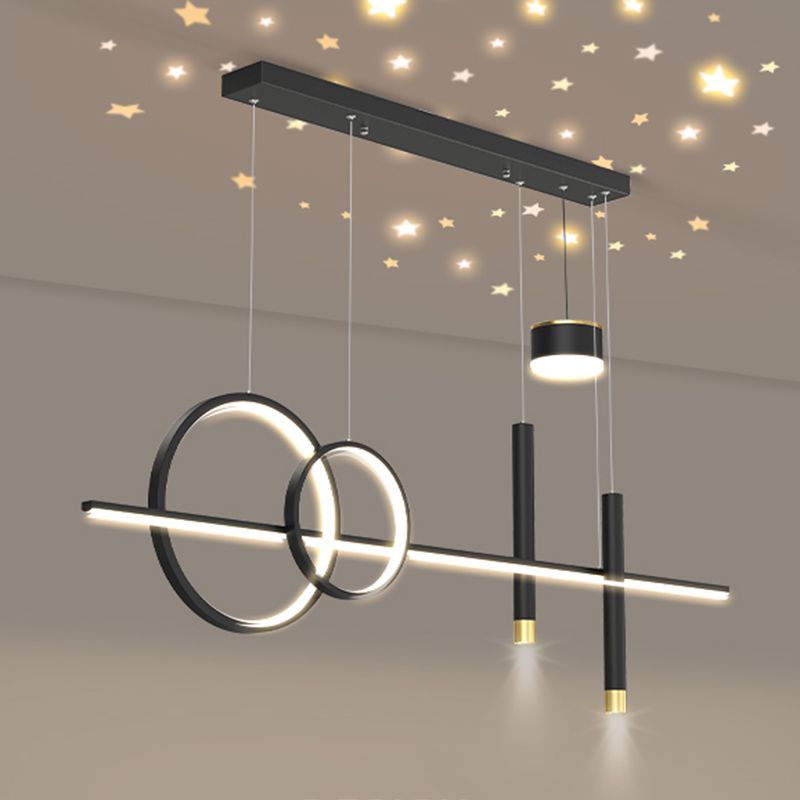 Contemporary Style Linear Island Lighting Metal Island Light Fixtures