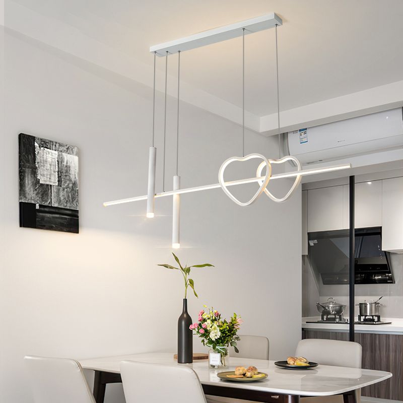 Cylinder Shape Island Lights Contemporary Style Metal 5 Light Island Lighting