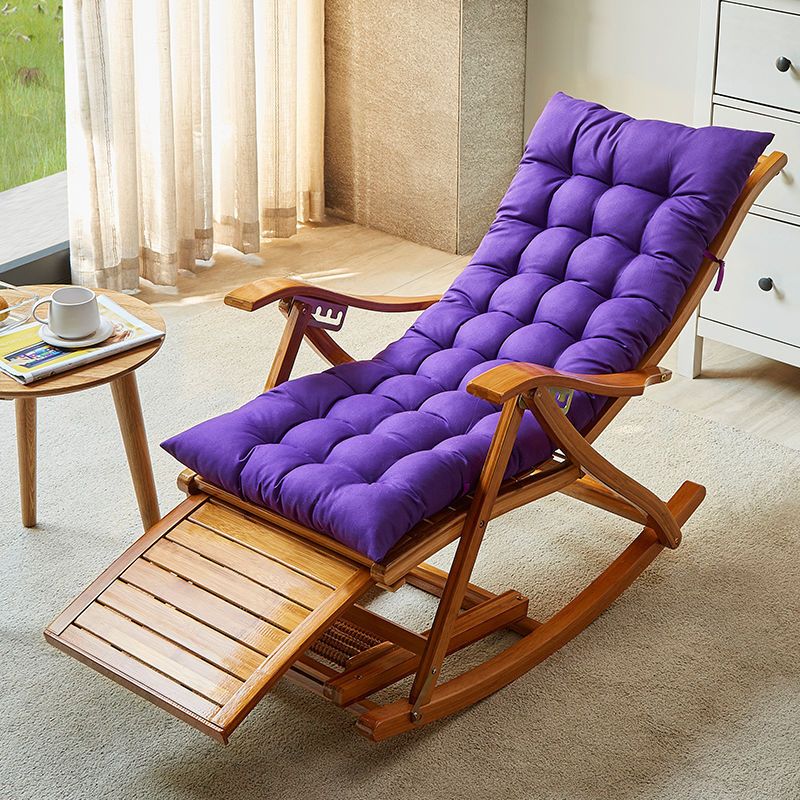 Modern Rocking Chair Bamboo Rocker Chair with Removable Cushions