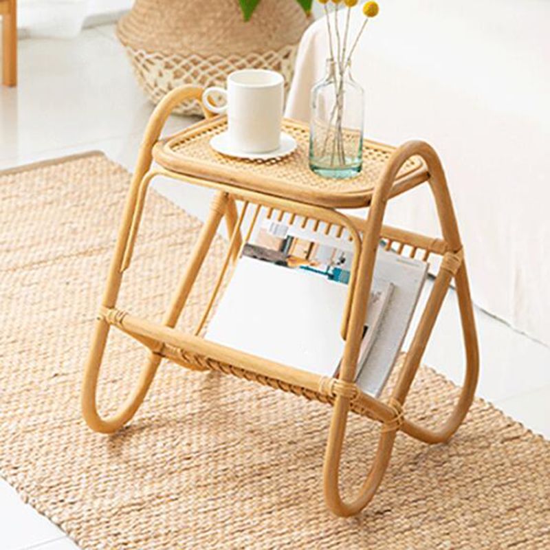 Wooden Sofa Side Accent Table Asian Style Living Room Side End Snack Table