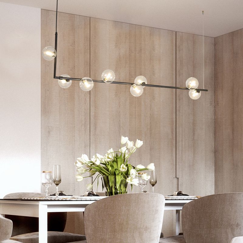 Globe Dinning Room Island Pendant Light Glass Minimalist Island Lighting Island Lighting