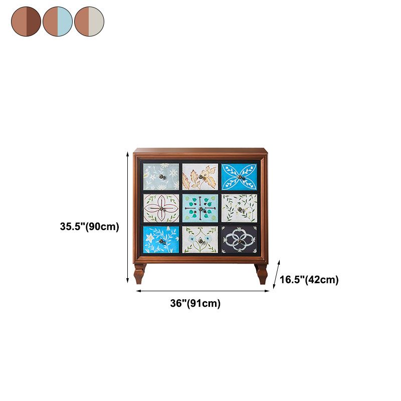 Wooden Storage Chest Modern Style Bedroom Storage Chest Dresser in White and Brown