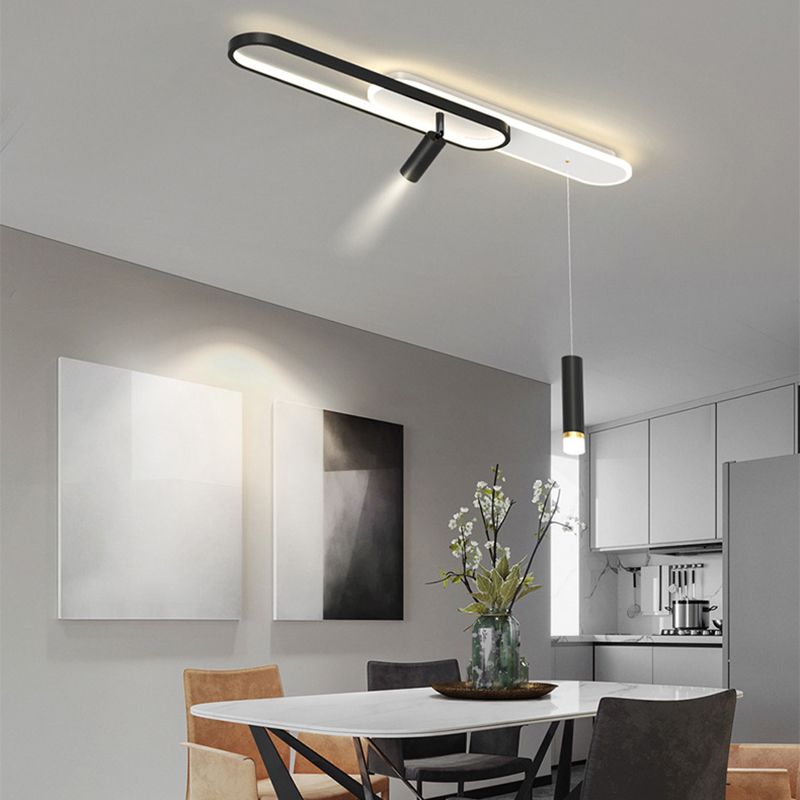 Linear Flush Mount Light Fixture Modern Metal Flush Light for Living Room