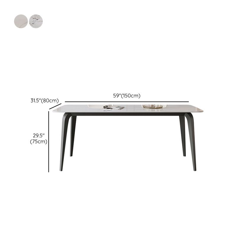 Simplicity Style Furniture Rectangle Stone Dining Room Table for Home