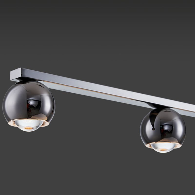 Contemporary Hanging Light Globe Island Light Fixture in Black for Dining Room