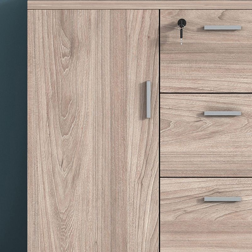 Modern Wooden Filing Cabinet Lock Storage for Home and Office