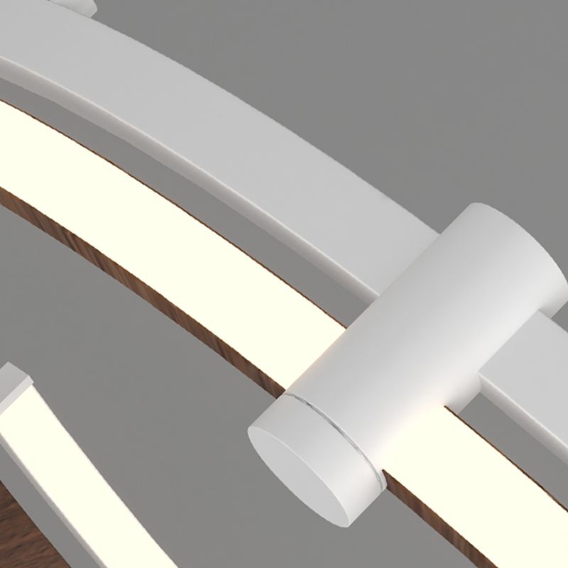 Nordic Circle Chandelier Aluminium 24 "de large pendentif de lustre à LED pour le salon