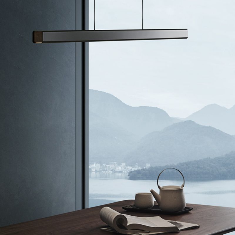Nordic Modern Island Light LED Long Linear Pendant Lamp pour salle à manger
