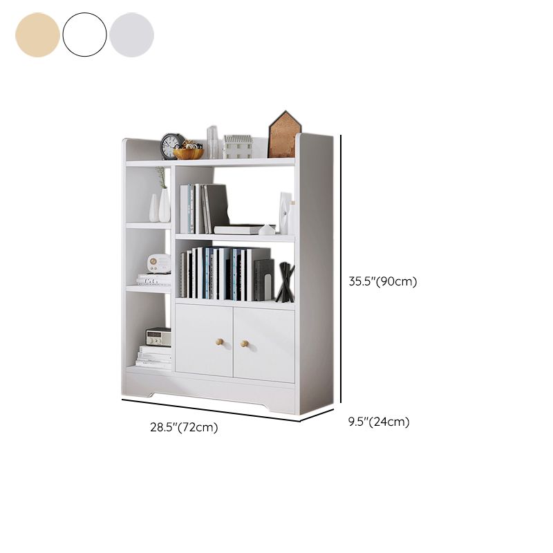 Contemporary Vertical Open Shelf Bookcase Engineered Wood Home Book Shelf with Shelves