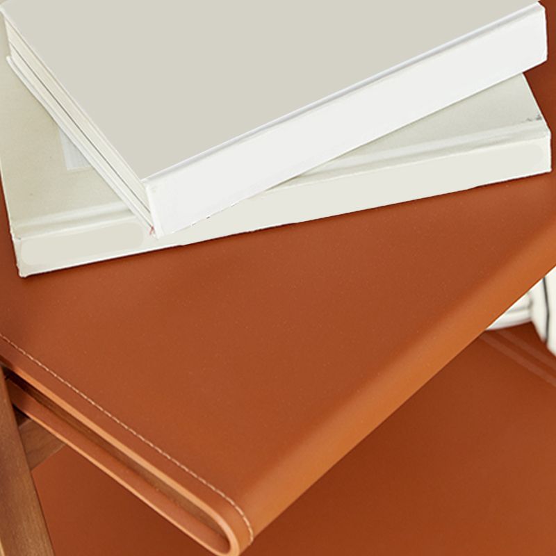 Modern Style Open Back Bookshelf Ladder Wooden Bookcase for Home Office