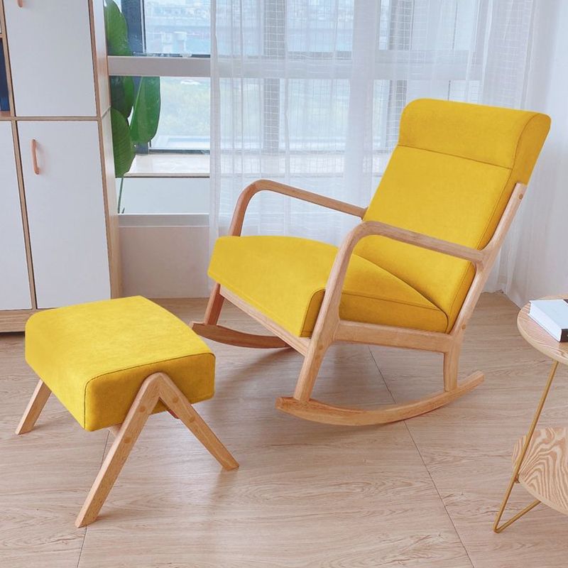 Contemporary Rocker Chair with Pillow and Frame Glider for Living Room