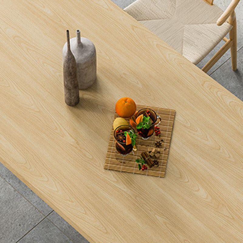 Mesa de top de madera de pino mesa de comedor de lujo tradicional con base de pedestal doble