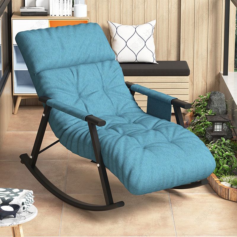 Modern Upholstered Rocker Chair Metal Frame Rocker Chair for Living Room