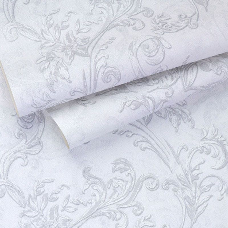 Plaster Wall Art 33'L x 20.5"W Classic Non-Pasted Entwined Vine and Flower Wallpaper, Water-Resistant