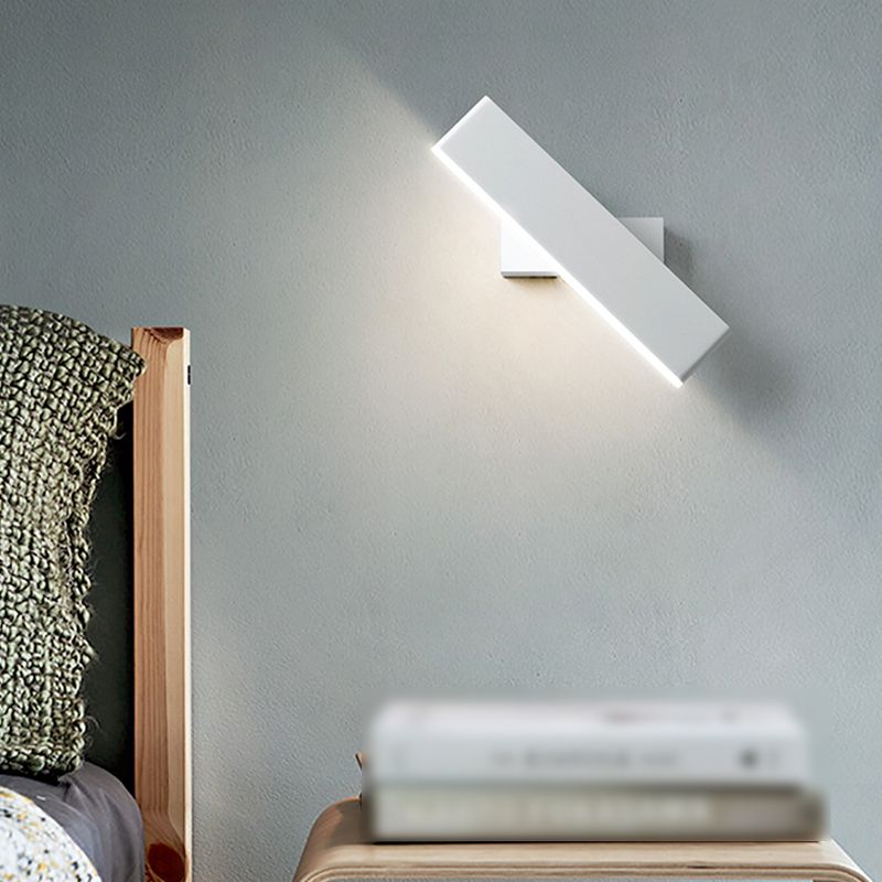 Modern Style Rectangle Shape Wall Sconce Metal 1 Light Wall Lighting for Bedroom