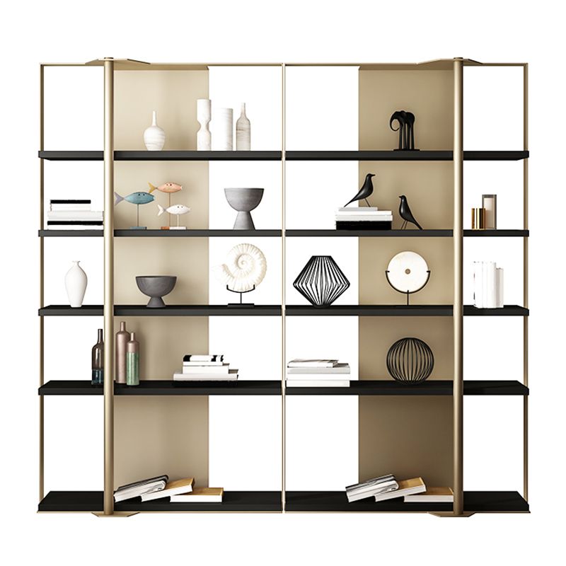 Glam Open Back Shelf Bookcase Metal Book Shelf for Study Room
