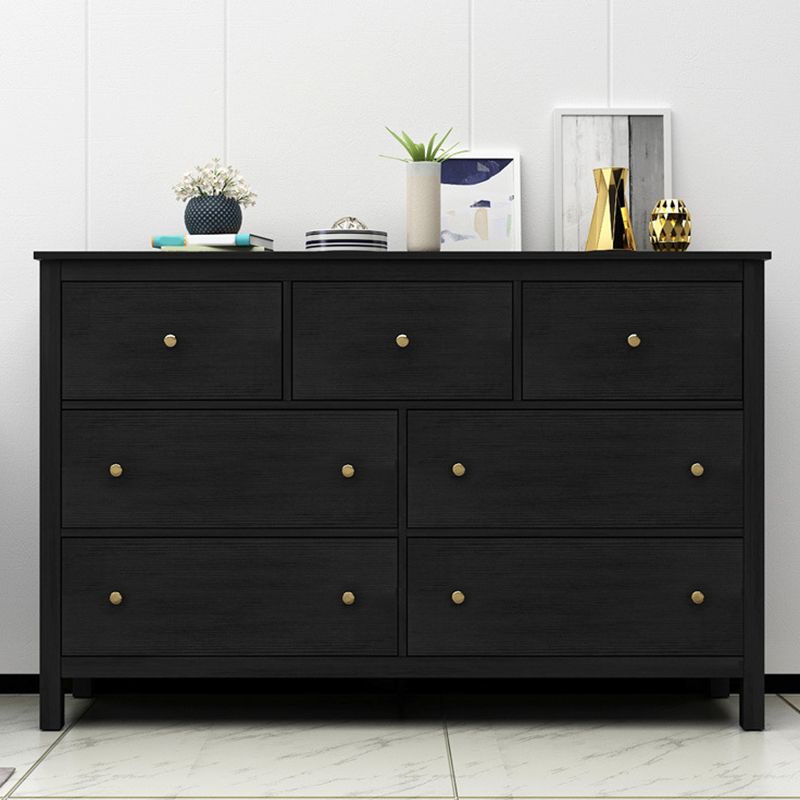 Wooden Storage Chest Dresser Classic Glam Chest with Drawers