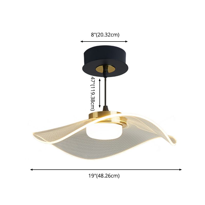 LED 1 Head Pendant Light Modern Style Simple Acrylic Ceiling Pendant Light for Dinning Room