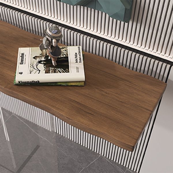 Solid Wood Console Table 31.5" Tall Rectangle End Table with Acrylic Leg