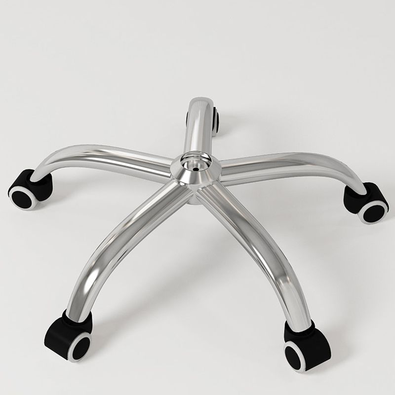 Contemporary Upholstered Office Chair with Padded Arms Leather Parsons Chair with Wheels