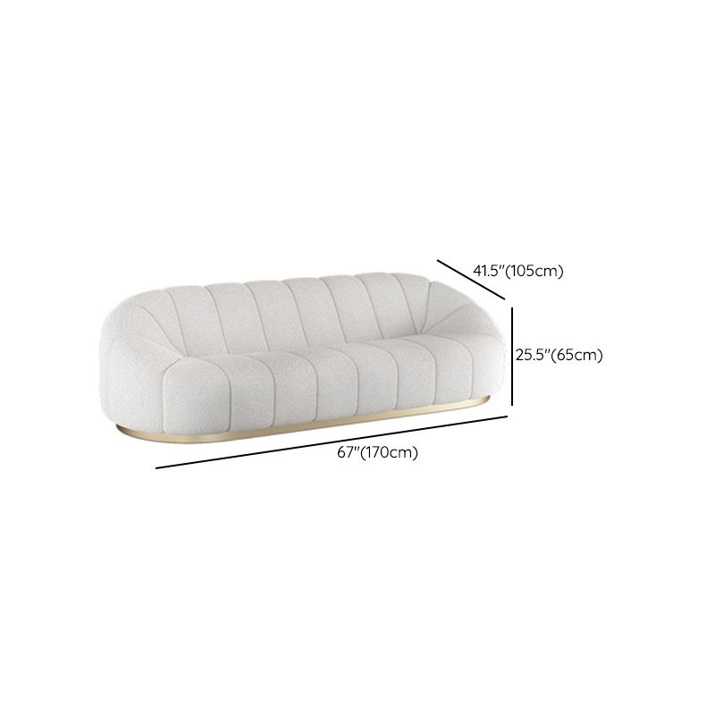 Contemporary Fabric Standard Sofa, Sloped Arm Tight Back Seating