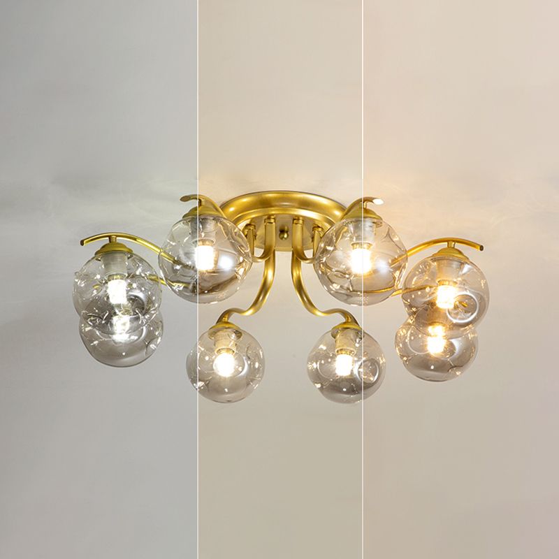 Dekorative Unterputzleuchte aus Glas für das Wohnzimmer