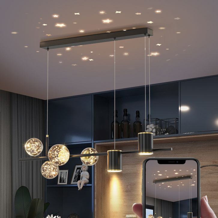 Contemporary Kitchen Island Lighting Geometric Metal Pendant Light Fixtures