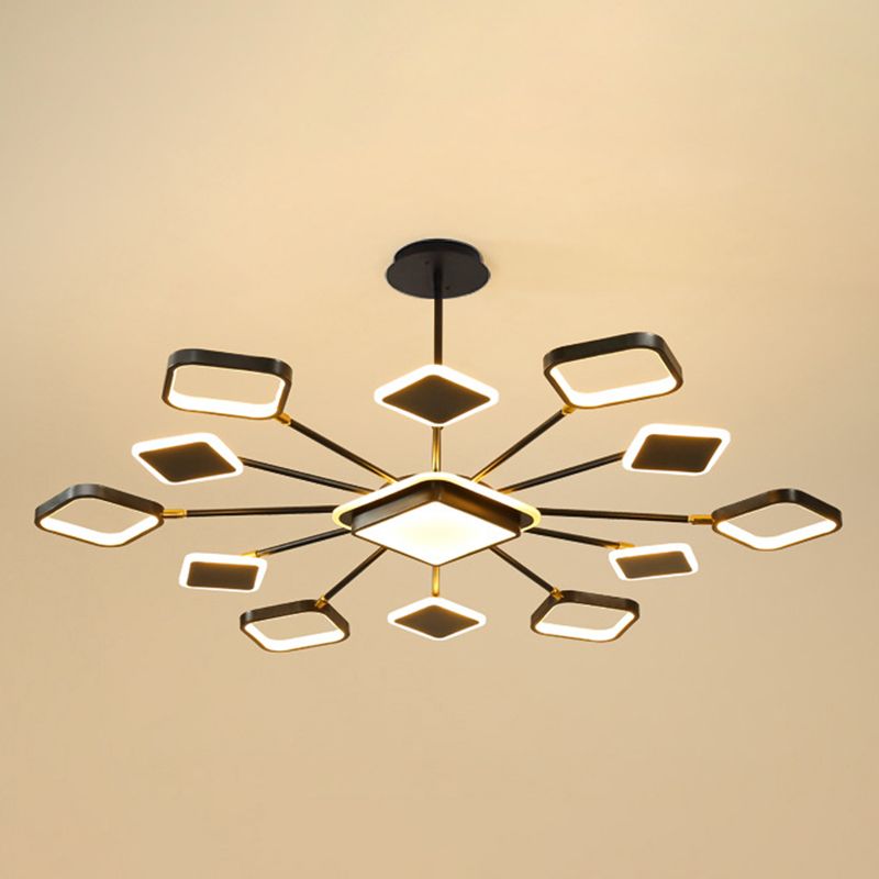 Sputnik Sala de estar Candelier Candelier Metal LED Modern Hanging Chandelier