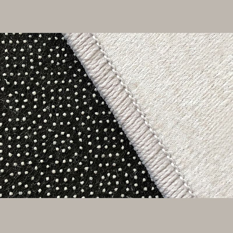 Grey Living Room Area Rug Geometric Print Polyester Area Carpet Non-Slip Backing Rug for Home Decor