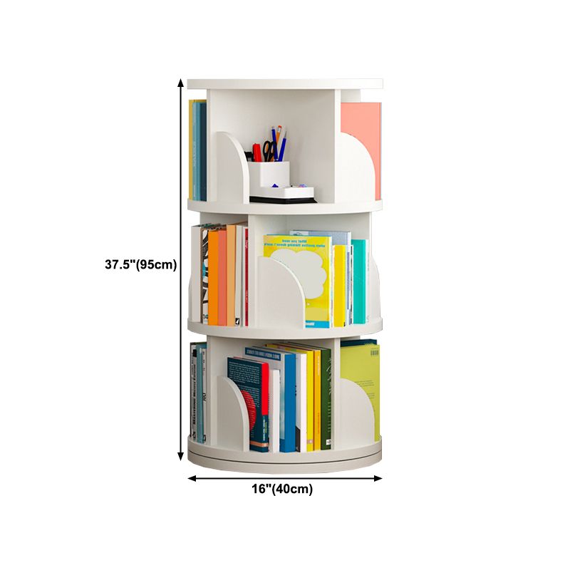 Open Wooden Bookshelf Modern Home Living Room Revolving Bookcase