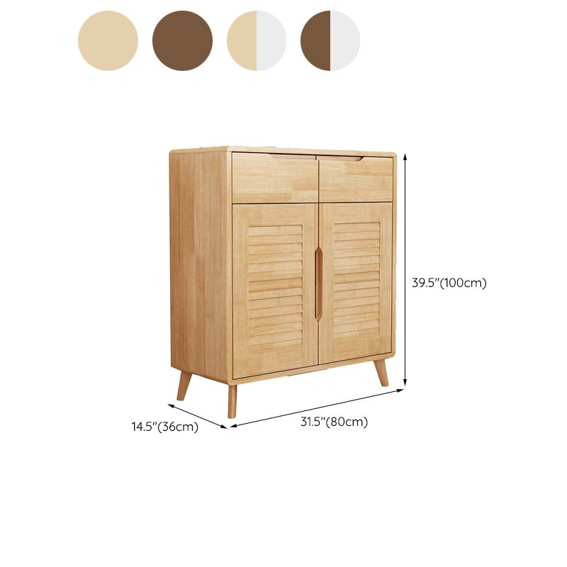 39.37" Tall Wood 2 - Door Accent Cabinet 2 - Drawer Storage Chest