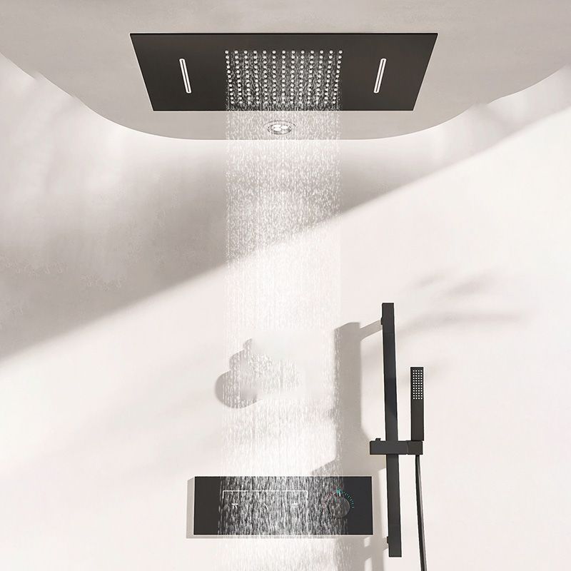 Contemporary Shower Set Dual Shower Head Thermostatic Wall Mounted Shower System