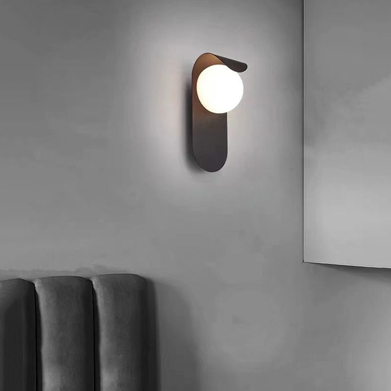 Black/Golden Wall Lighting Contemporary Metal Wall Light Sconces for Foyer