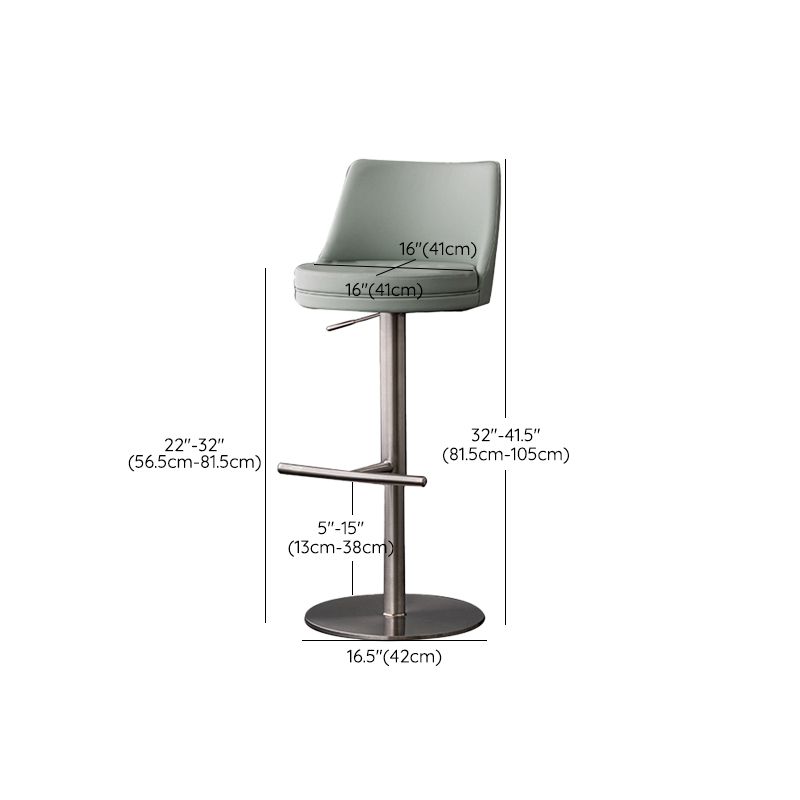 Armless Counter Height Stools with Footrest Modern Counter Stool