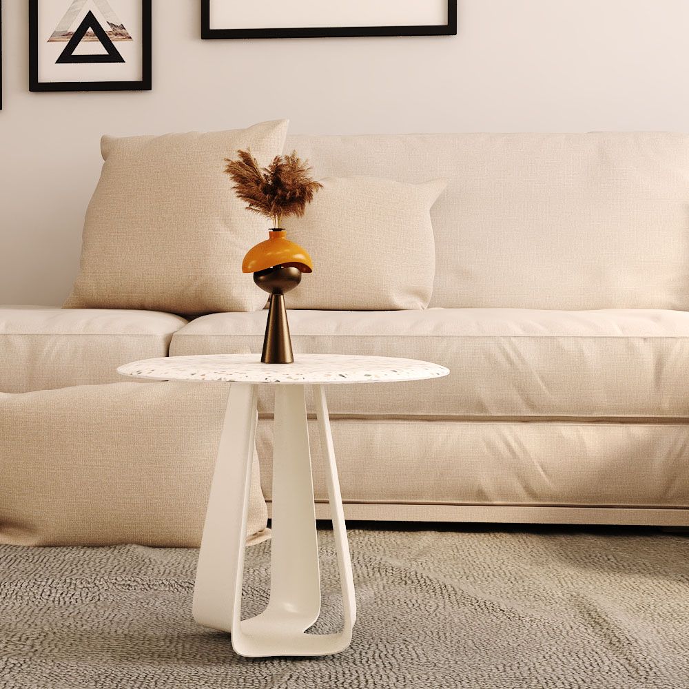 Single 1 Coffee Table 19.68" Tall Modern Round Coffee Cocktail Table