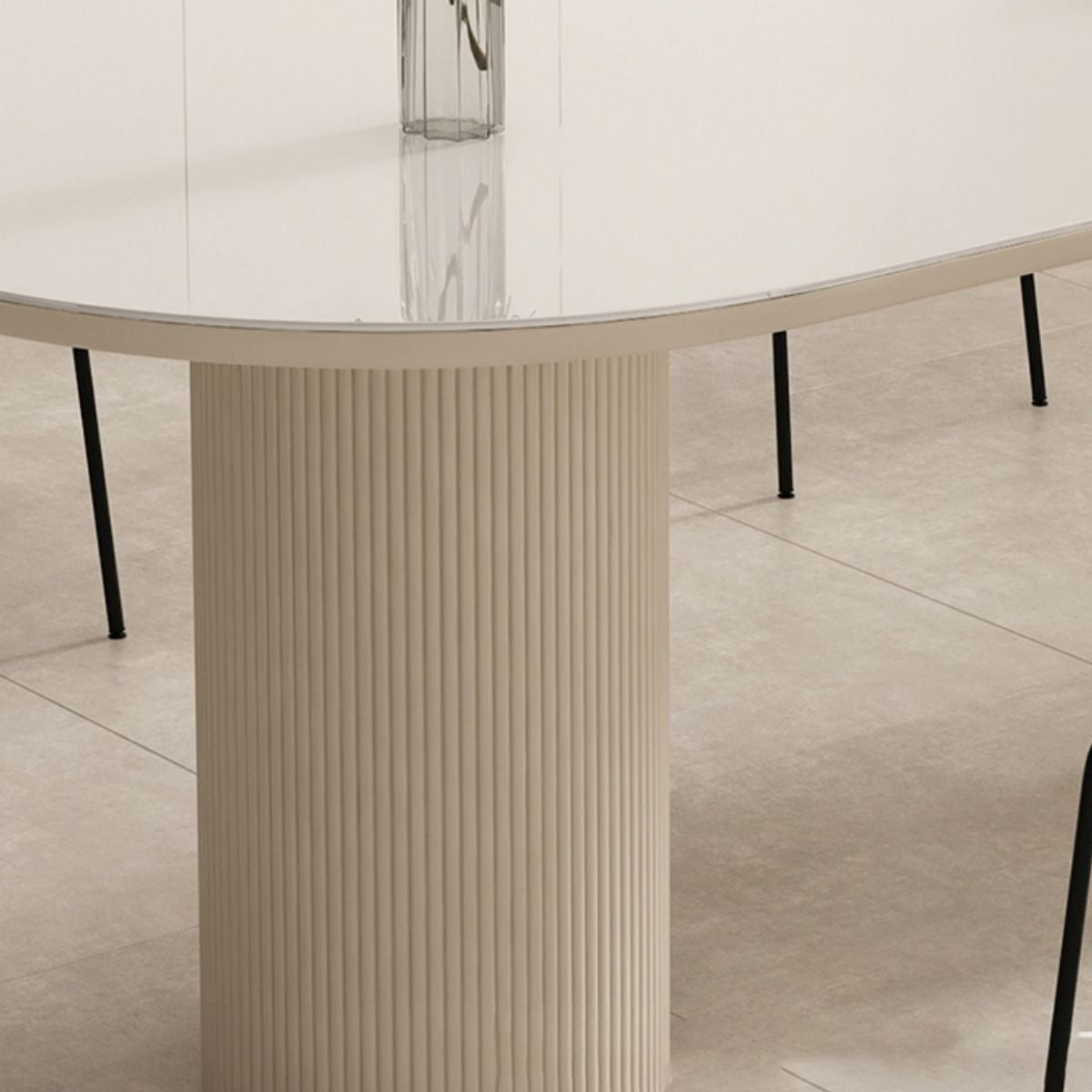 Glam Style Rectangle Table Set 1/2/4/5/6 Pieces Dining Set for Home Use