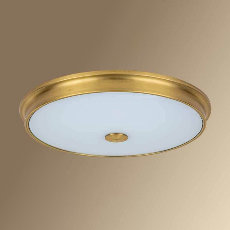 Rustic Simple Metal Flush Mount Ceiling Lamp Round Shape LED Flush Mount Lighting for Bedroom