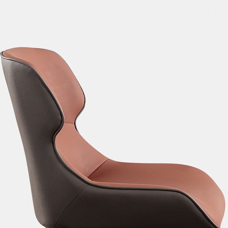 Contemporary Style Leather Dining Side Chairs Wingback Arm Chairs (Set of 4)