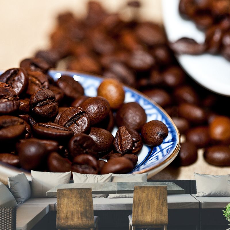 Coffee Beans Simple Wall Mural for Dining Room Stain Resistant, Made to Measure