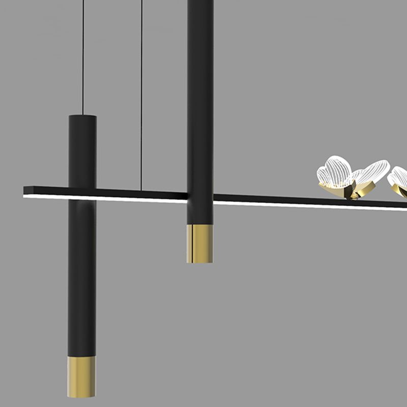 Zeitgenössischer Stil linearer Form Island Lights Metal Island Lighting