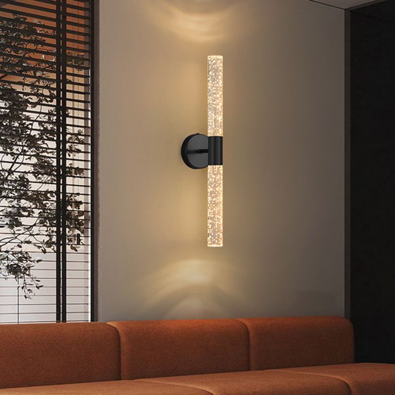 Modern Style Vanity Light Cylinder Shape 2 Lights Vanity Lamp for Shower Room