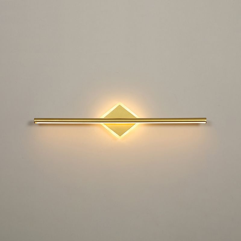 Metal Linear Vanity Wall Sconce Modern Style 1 Light Vanity Lighting Filtring in Gold