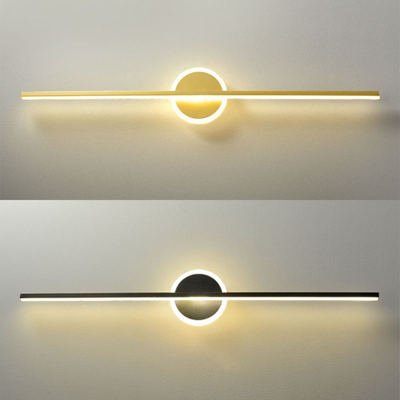 Light Luxury Metal Vanity Light Geometry LED Vanity Lamp with Acrylic Shade for Bedroom