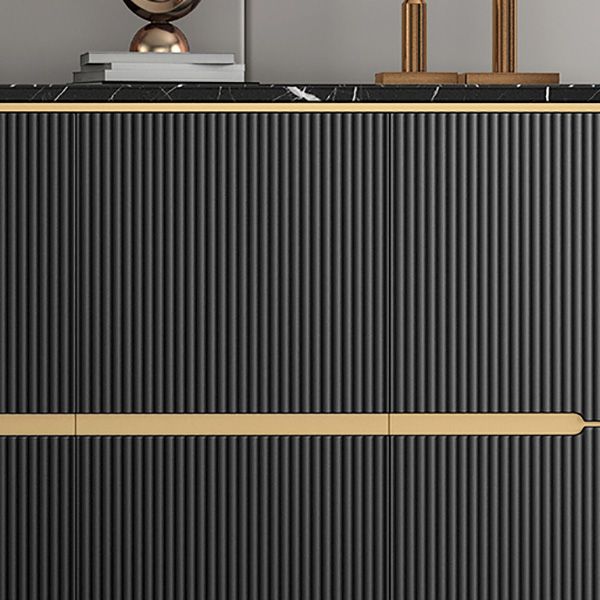 Modern Contemporary Side Board Stone Credenza with Cabinets for Kitchen